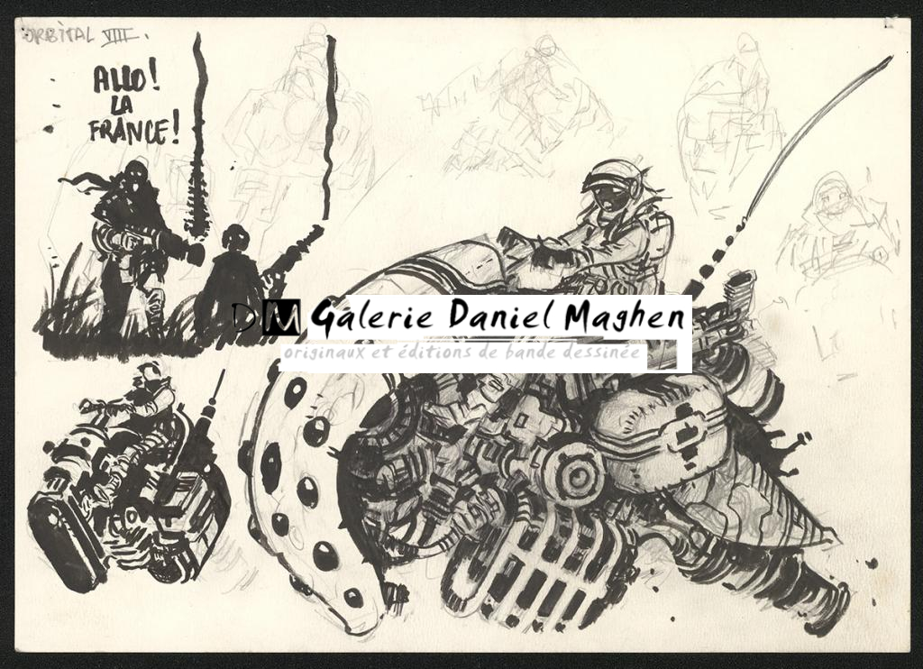 Illustration originale - Serge Pellé - Encre de Chine et crayon sur papier - 5834