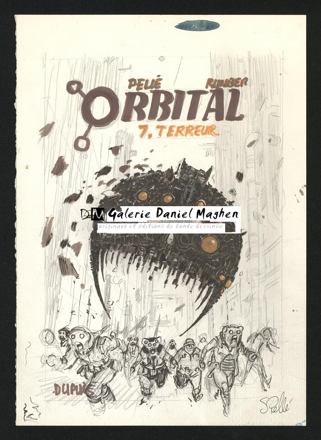 Illustration originale, recherche de couverture - Serge Pellé - Encre de Chine et feutre sur papier - 5247