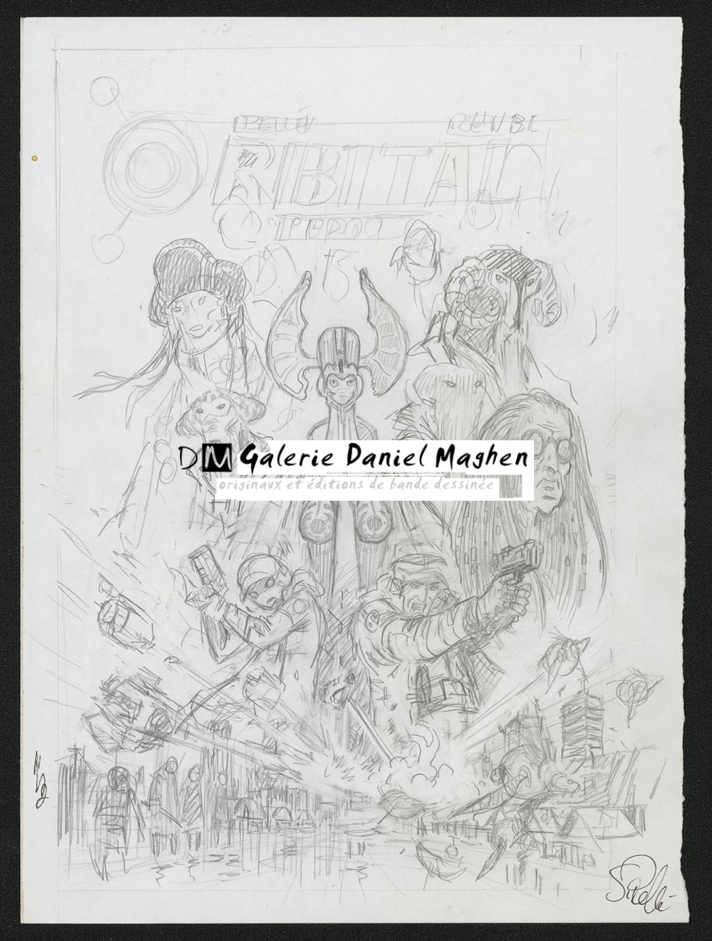 Crayonné original de recherche de couverture - Serge Pellé - Mine de plomb sur papier - 5383