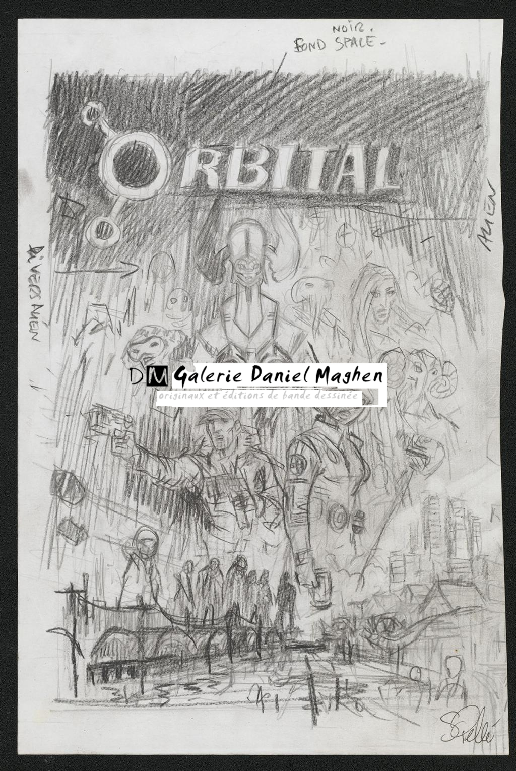 Crayonné original de recherche de couverture - Serge Pellé - Mine de plomb sur papier - 5384