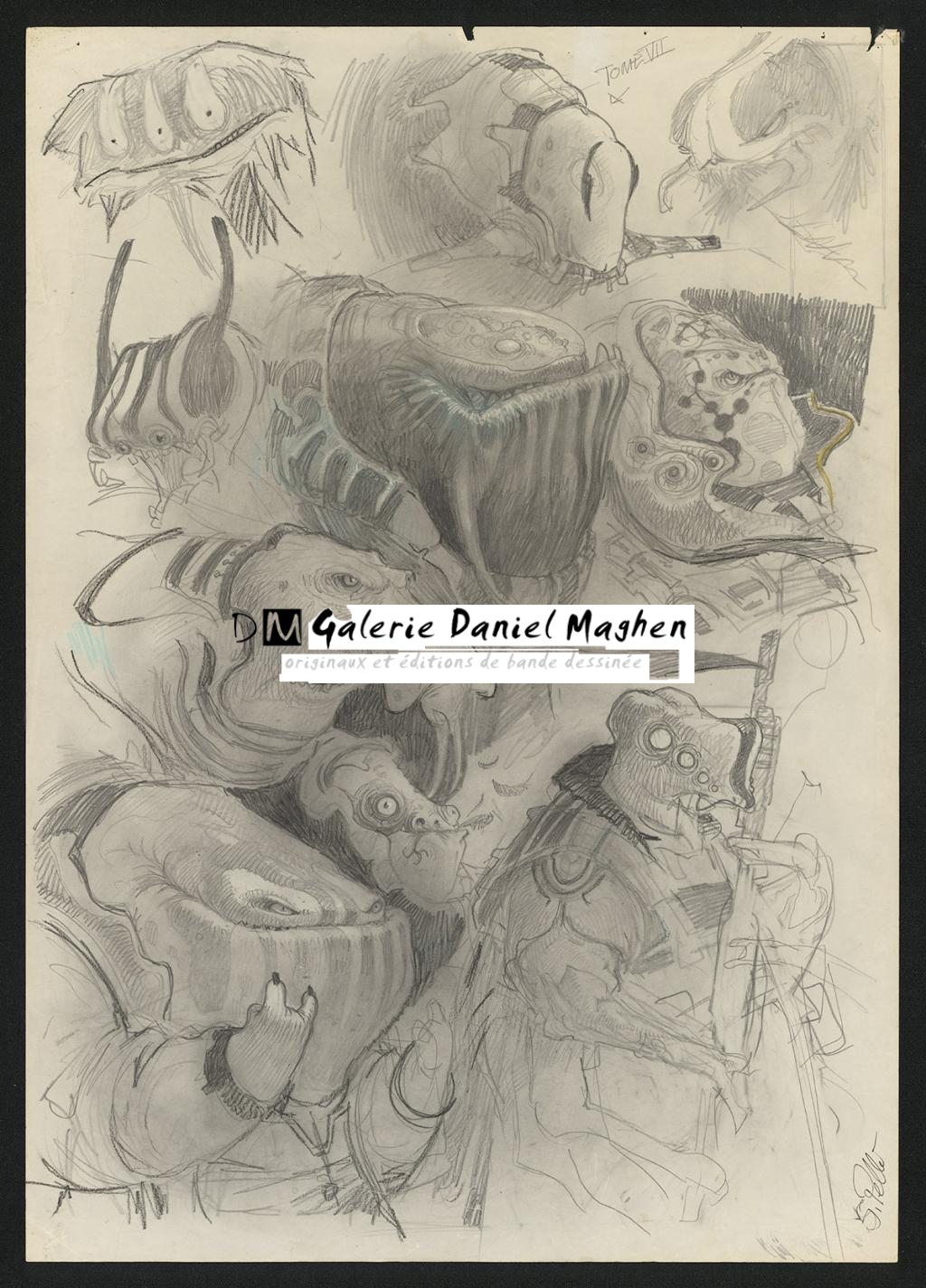 Crayonné original de recherche de couverture - Serge Pellé - Mine de plomb sur papier - 5205