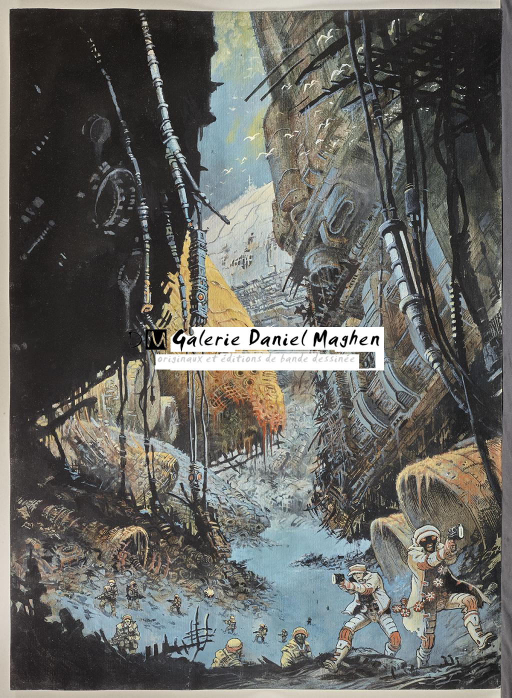 Illustration originale - Serge Pellé - Acrylique, encres et crayon sur papier - 5829