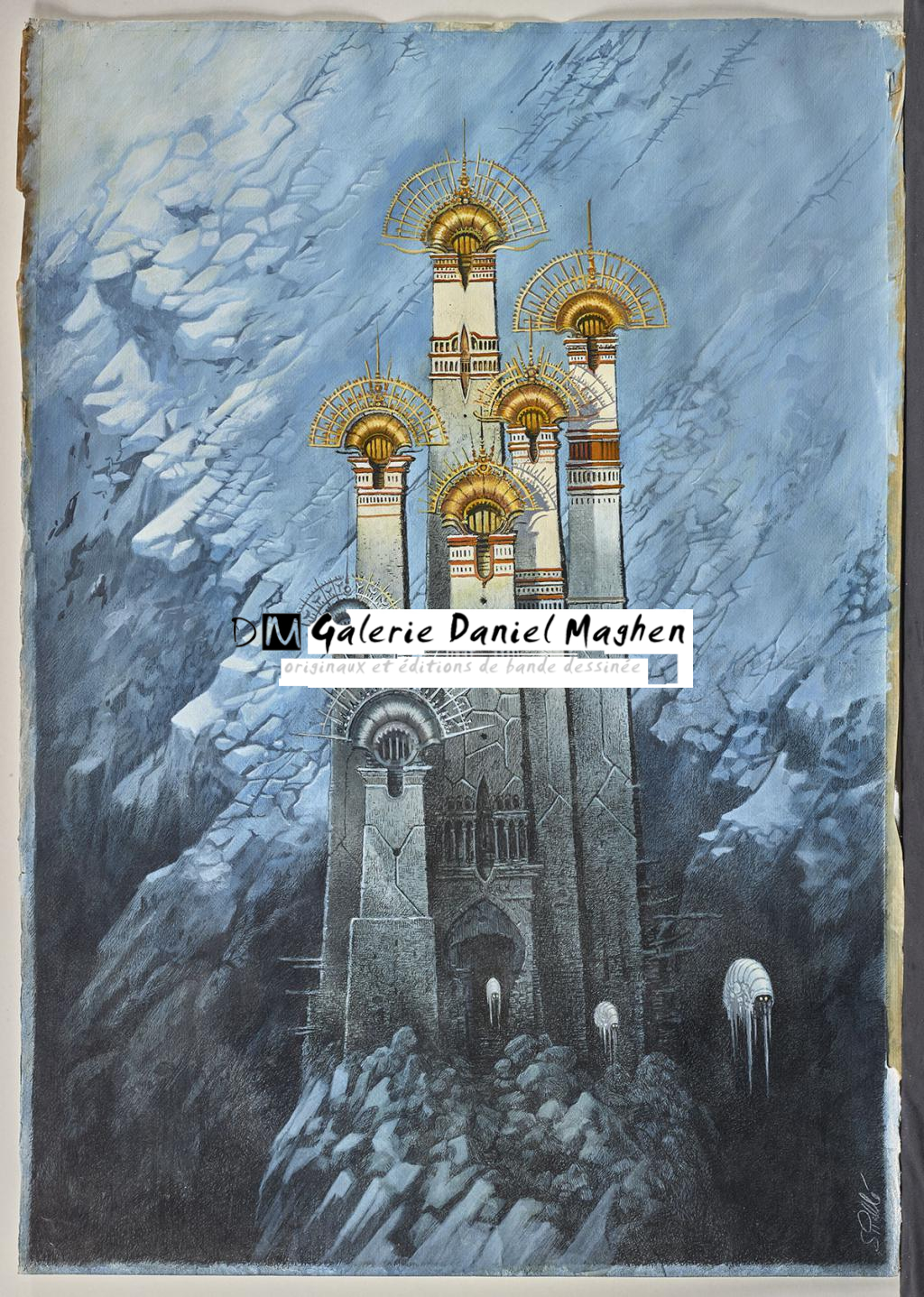 Illustration originale - Serge Pellé - Acrylique, encres et crayon sur papier - 5830