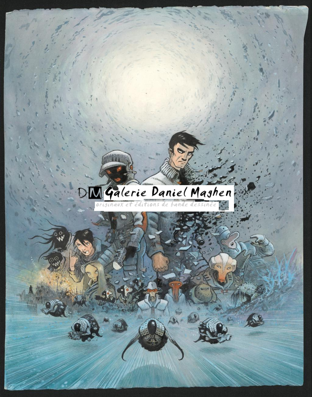 Couverture originale - Serge Pellé - Acrylique, encres et crayon sur papier - 5828