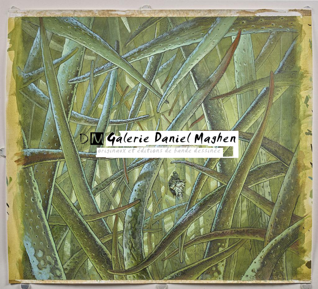 Illustration originale inédite - Serge Pellé - Acrylique, encres et crayon sur papier - 5825