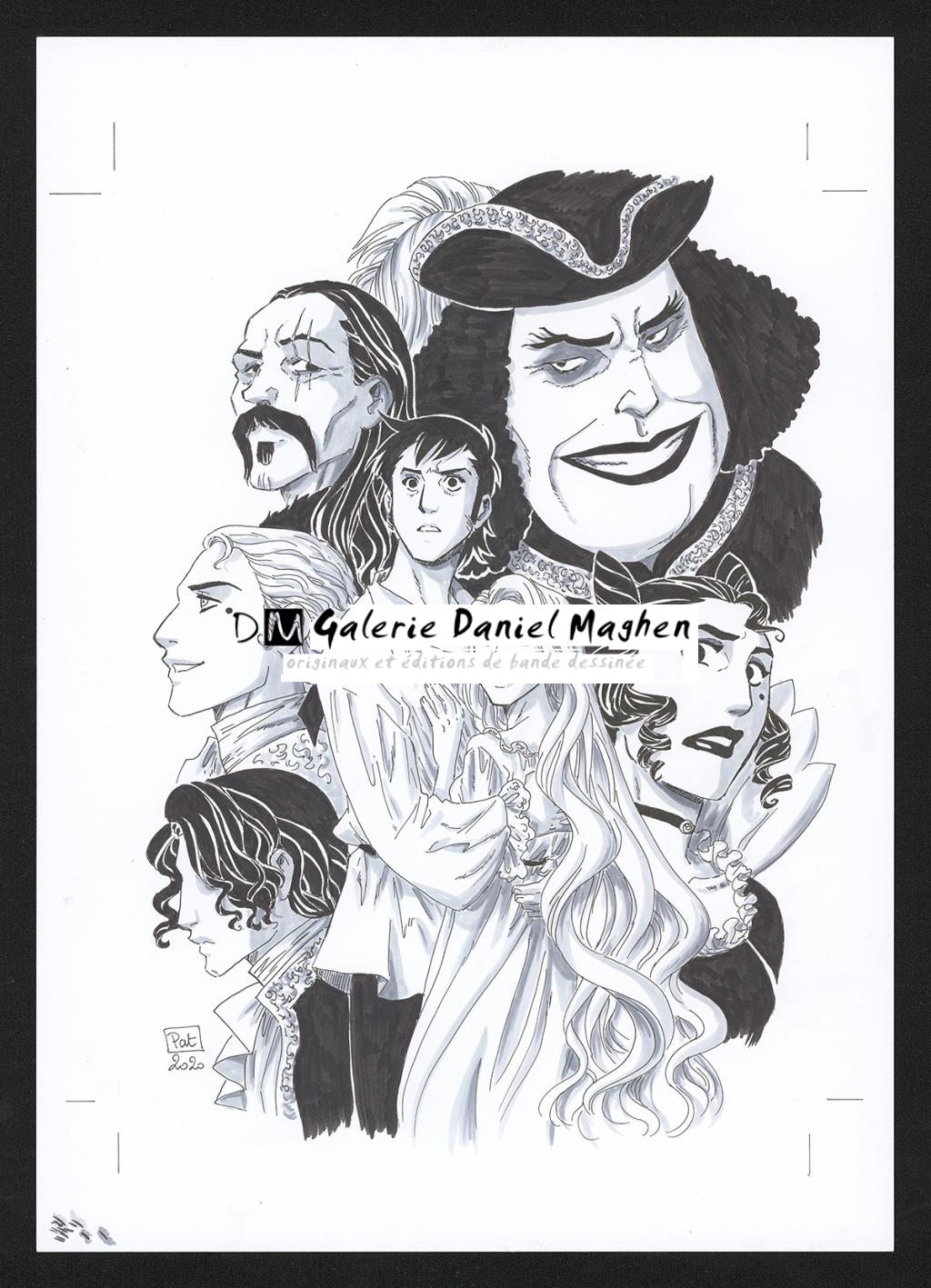 Illustration originale en hommage à la série Les Ogres Dieux - Patricia  Lyfoung  - Encre de Chine et lavis sur papier - 6600