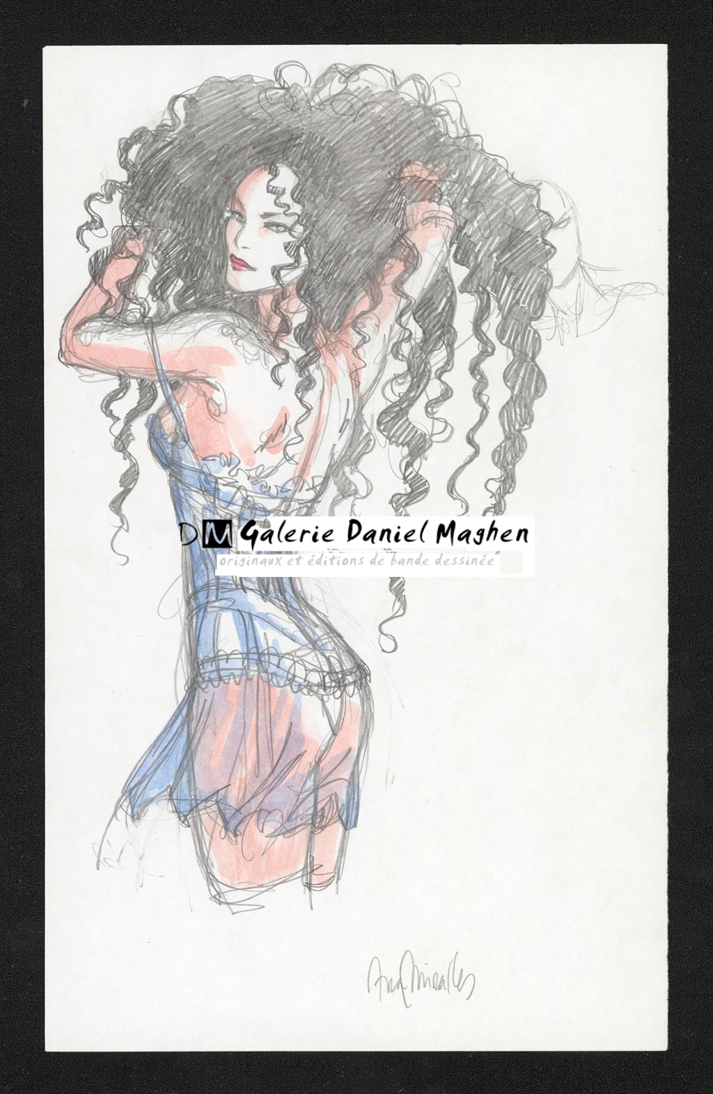 Illustration originale - Ana Mirallès - Crayon, encre de couleur sur papier
 - 6077
