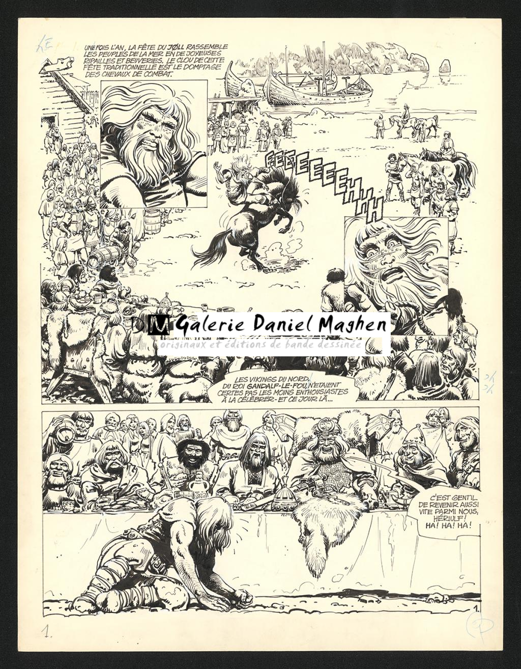 Planche originale n°13, numérotée 1 - Grzegorz Rosinski - Encre de Chine sur papier - 5964