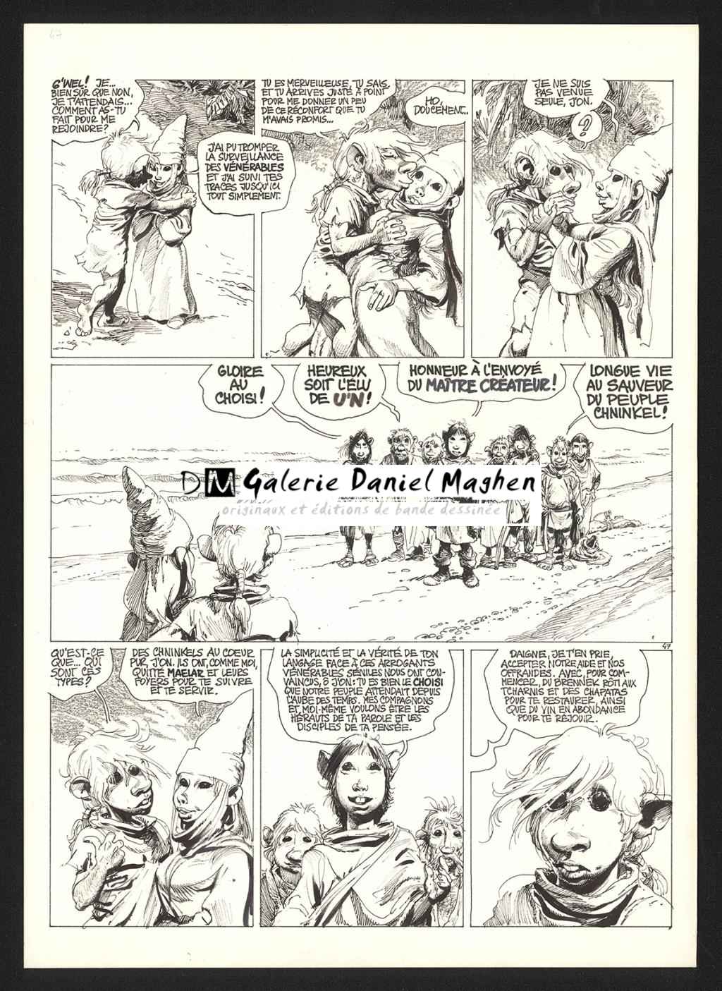 Planche originale n°47 - Grzegorz Rosinski - Technique mixte sur carton fort - 5937