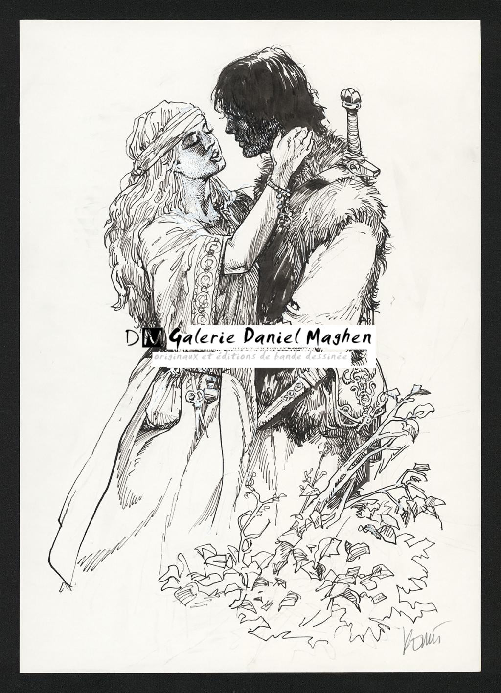 Illustration originale - Grzegorz Rosinski - Encre de Chine sur papier - 5989