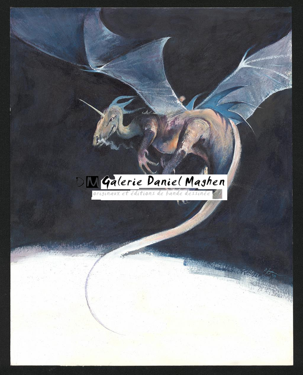 Illustration originale - René Follet - Acrylique et mine de plomb sur papier - 5878