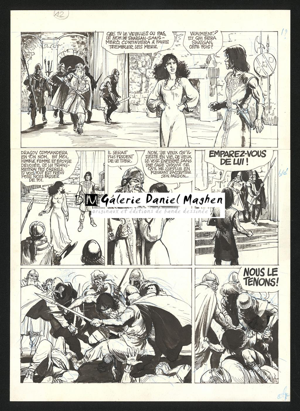 Planche originale n°12 - Grzegorz Rosinski - Encre de Chine sur papier - 5906