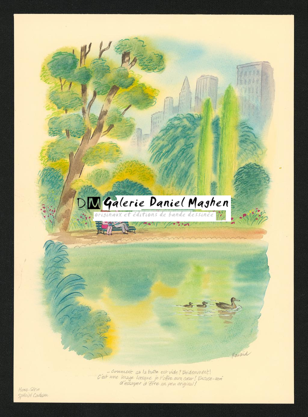 Illustration originale - François Ravard - Aquarelle, crayon de couleur et crayon sur papier  - 6076