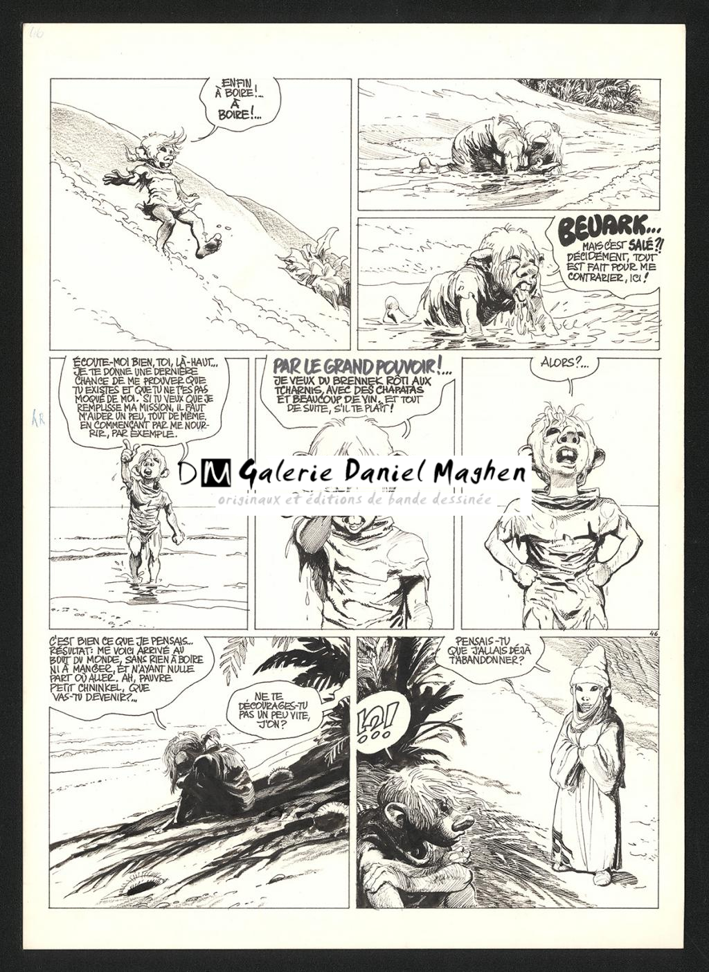 Planche originale n°46 - Grzegorz Rosinski - Encre de Chine sur carton fort  - 6054