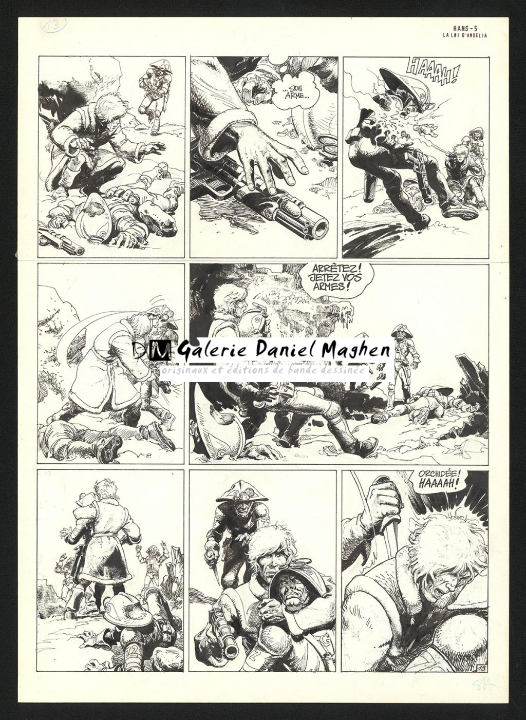 Planche originale n°13 - Grzegorz Rosinski - Encre de Chine sur papier - 5902