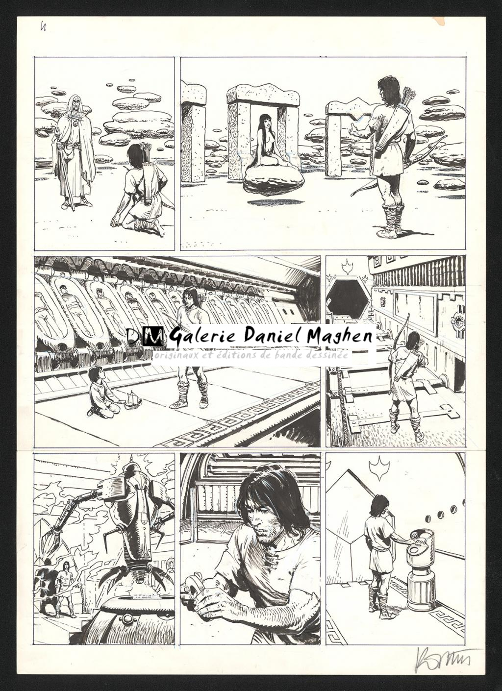 Planche originale inédite réalisée pour un jeu vidéo - Grzegorz Rosinski - Encre de Chine sur papier - 6061