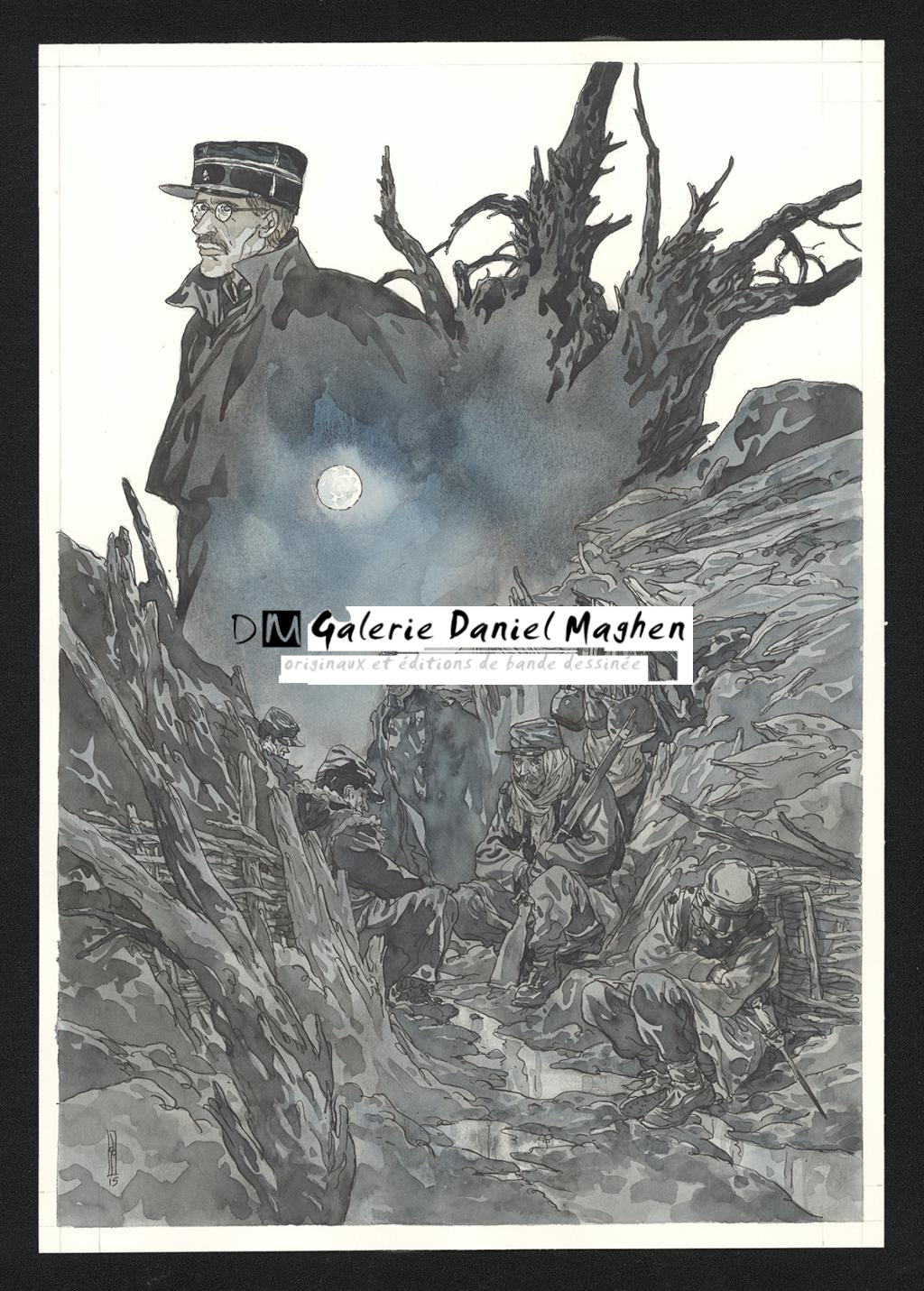 Couverture originale de l'intégrale - Maël - Encre de couleur et encre de Chine sur papier - 6098