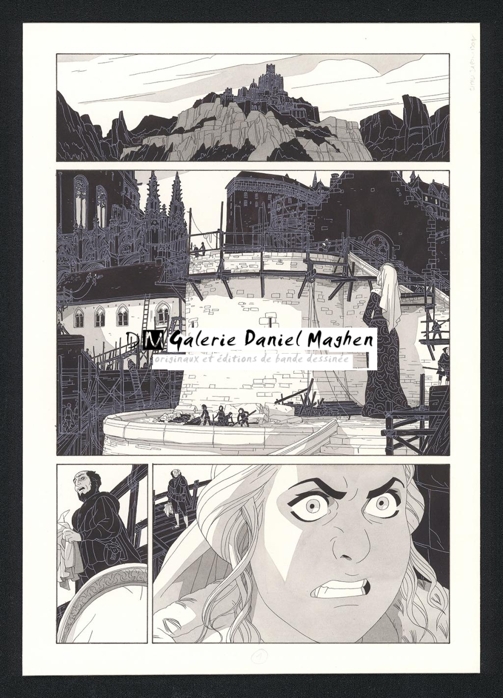 Planche originale - Bertrand Gatignol - Encres noires et aquarelle sur papier - 5226