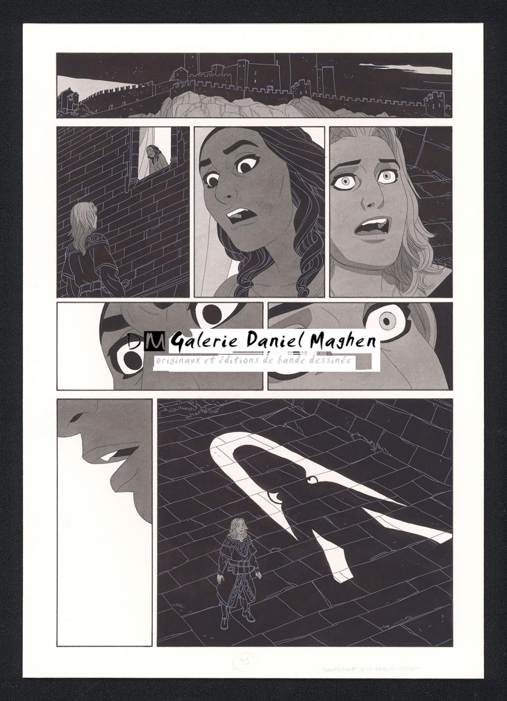 Planche originale - Bertrand Gatignol - Encres noires et aquarelle sur papier - 6141