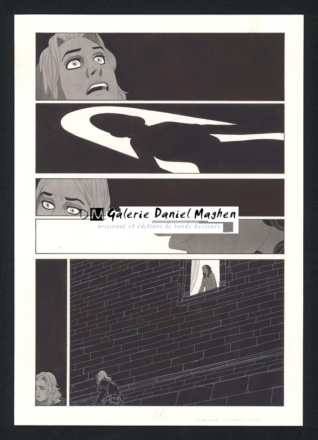 Planche originale - Bertrand Gatignol - Encres noires et aquarelle sur papier - 6142