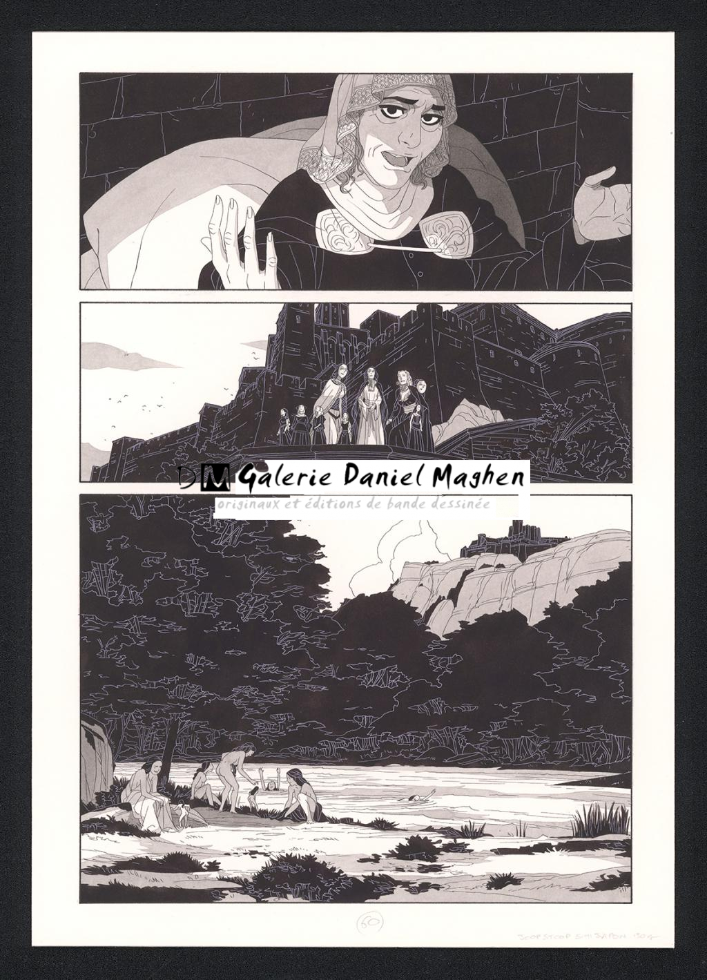 Planche originale - Bertrand Gatignol - Encres noires et aquarelle sur papier - 6139