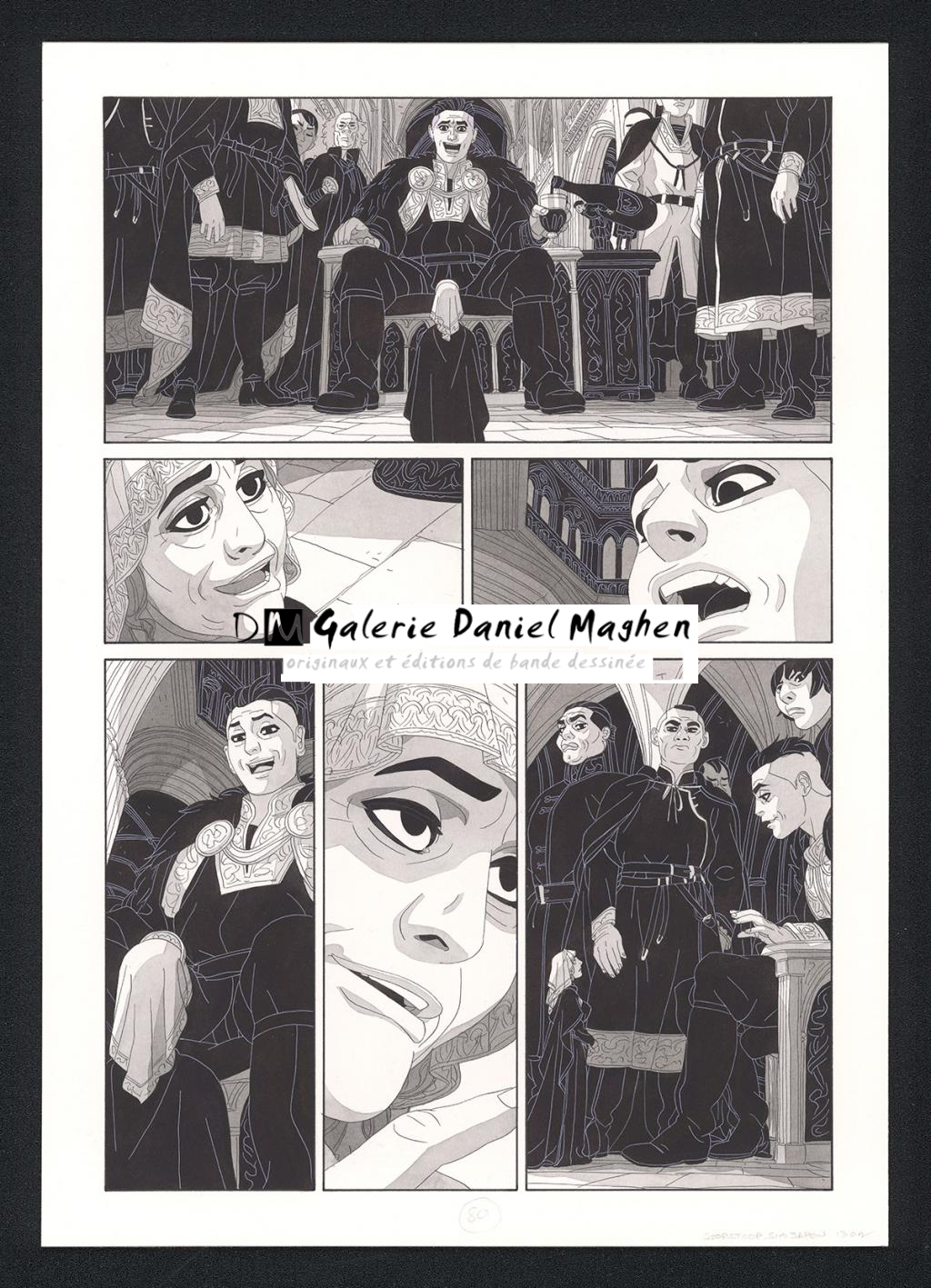 Planche originale - Bertrand Gatignol - Encres noires et aquarelle sur papier - 6146