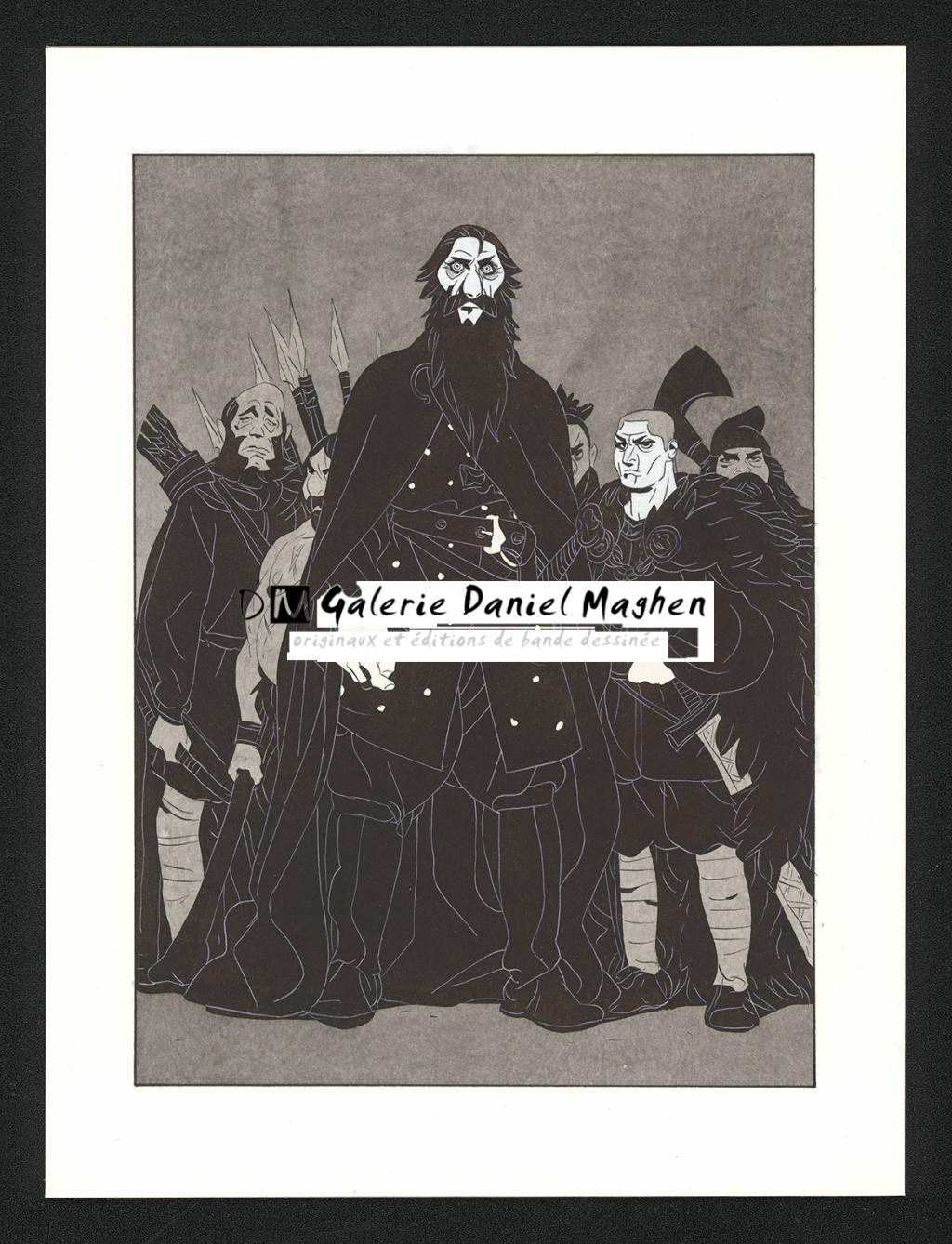 Illustration originale - Bertrand Gatignol - Encres noires et aquarelle sur papier - 6554