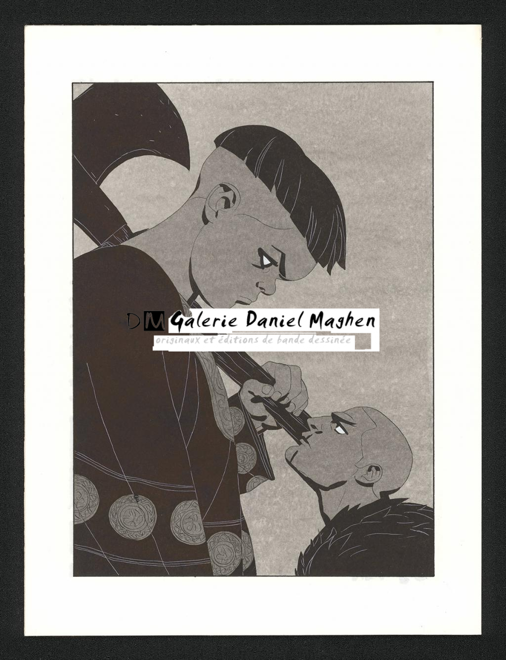 Illustration originale - Bertrand Gatignol - Encres noires et aquarelle sur papier - 5413