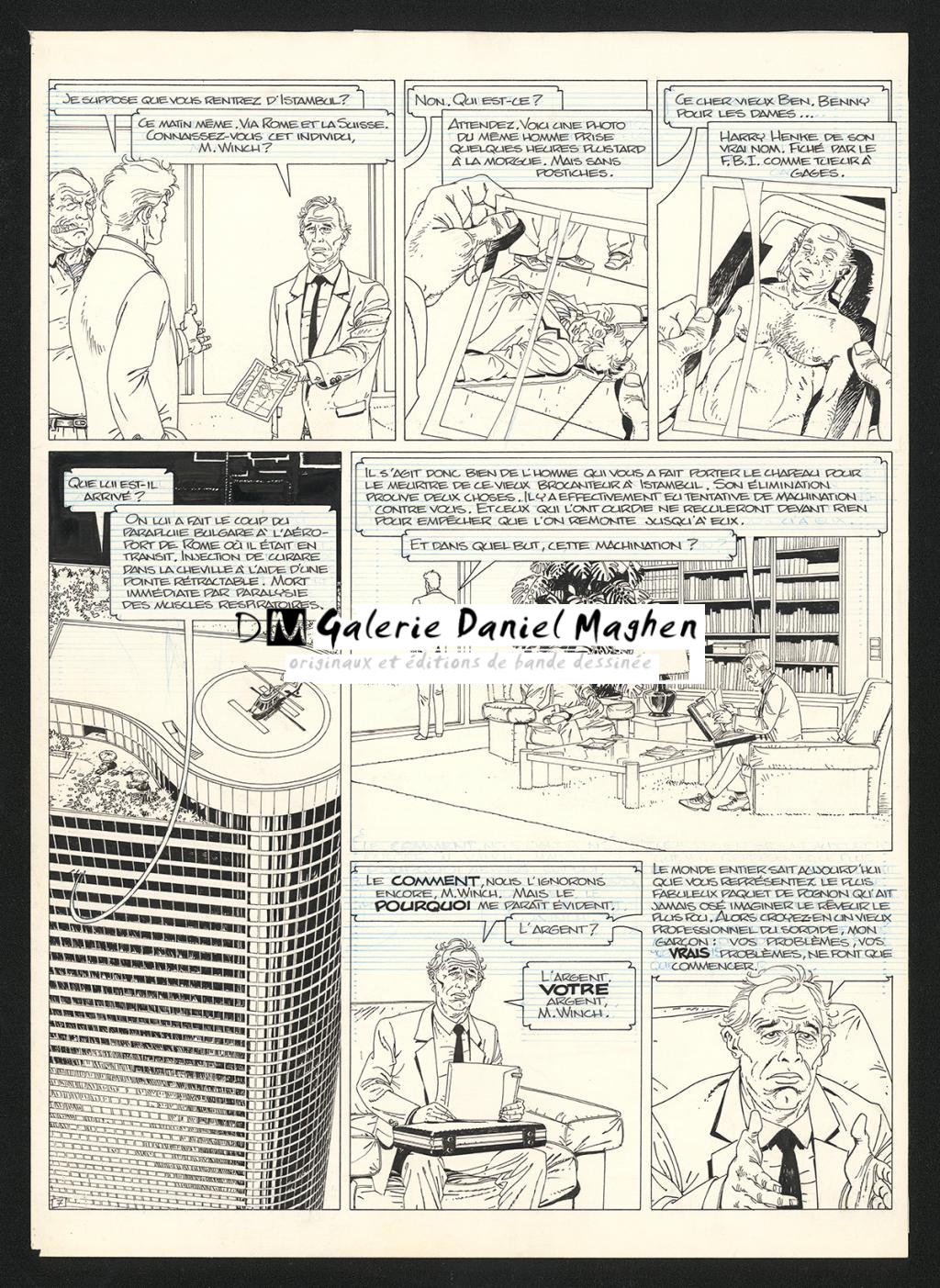 Planche originale n°7 - Philippe Francq - Encre de Chine sur papier - 6114