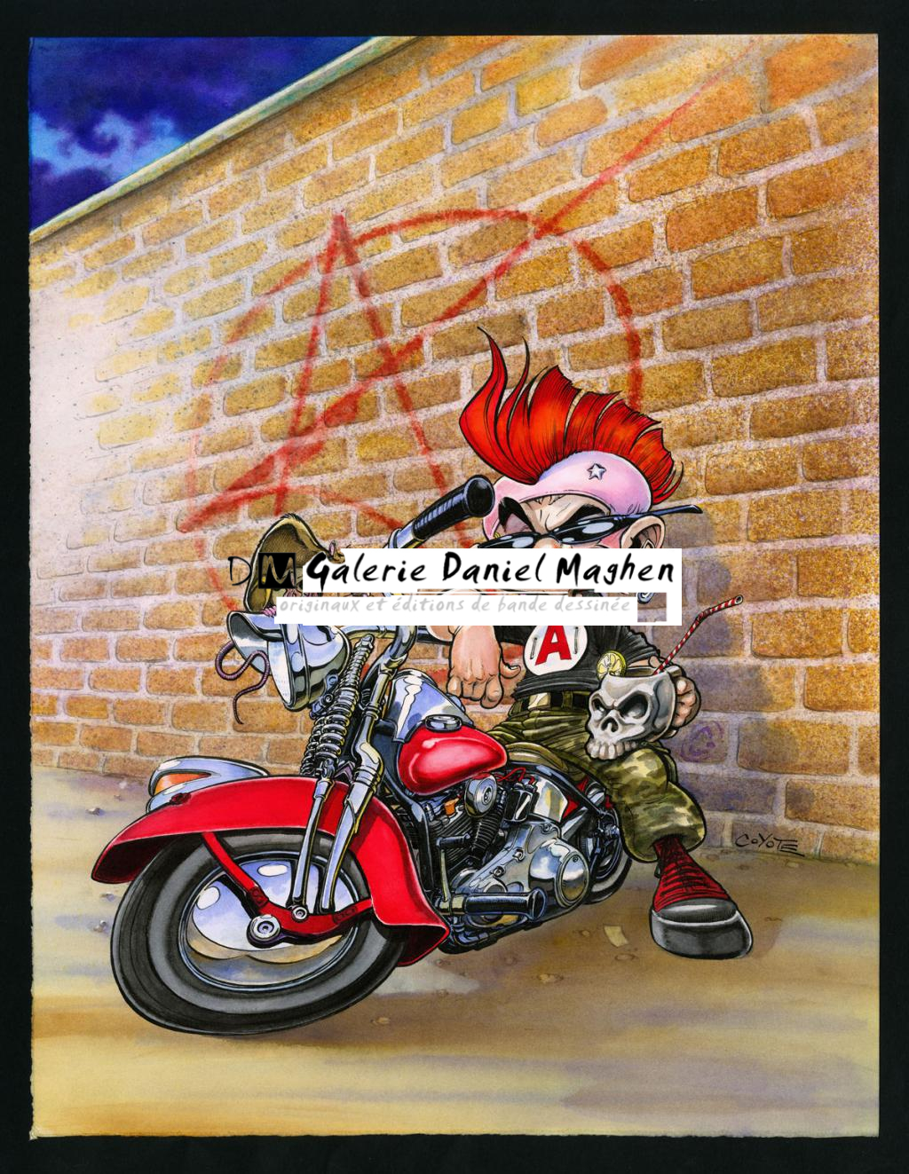 Couverture originale - Coyote - Aquarelle et encre de Chine sur papier - 6128