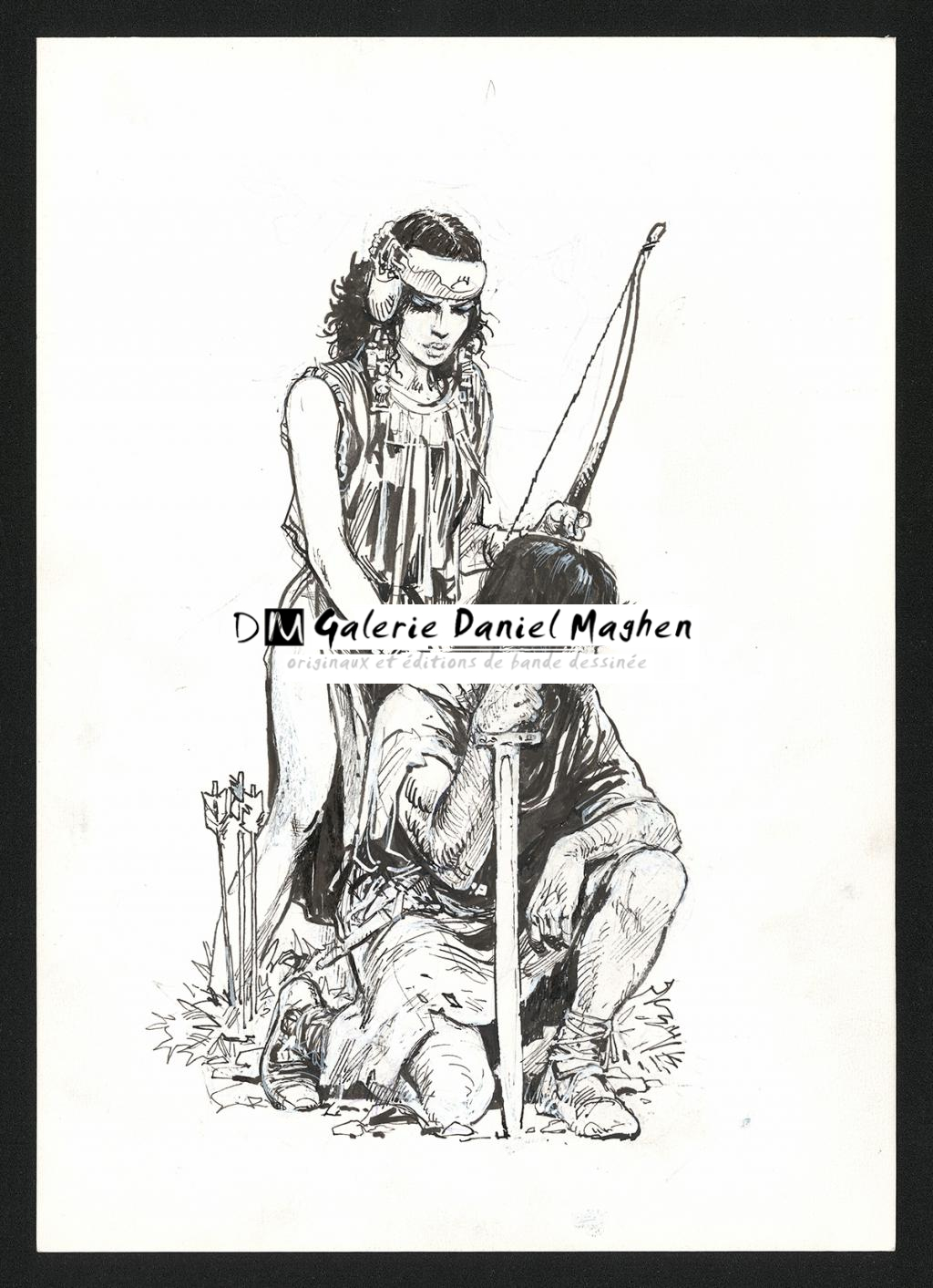 Illustration originale réalisée en 2016 - Grzegorz Rosinski - Encre de Chine sur papier - 6127