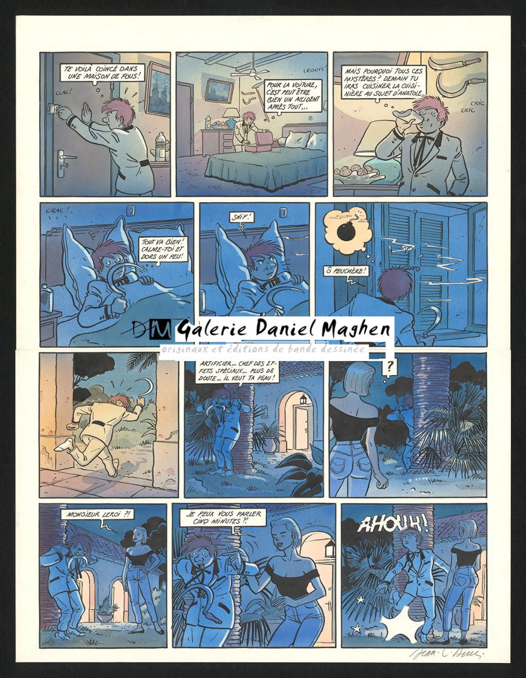 Planche originale n°22 - Jean-Claude Denis - Encre de Chine et encre de couleur sur papier - 6134