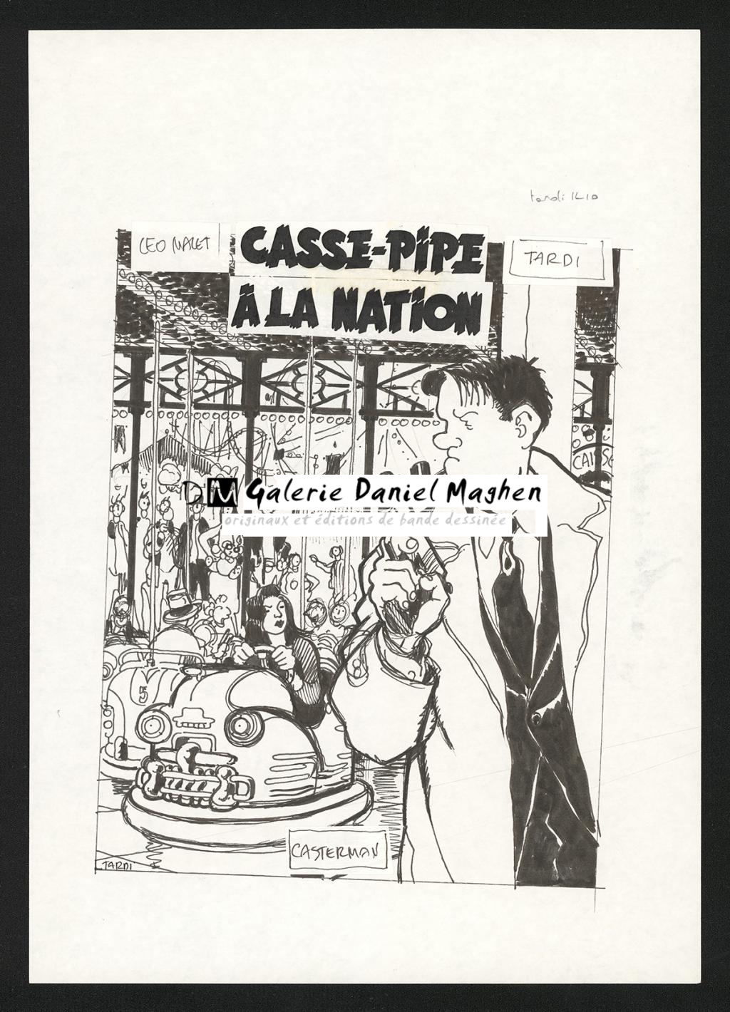 Projet de couverture - Jacques Tardi - Encre de Chine sur papier - 6238