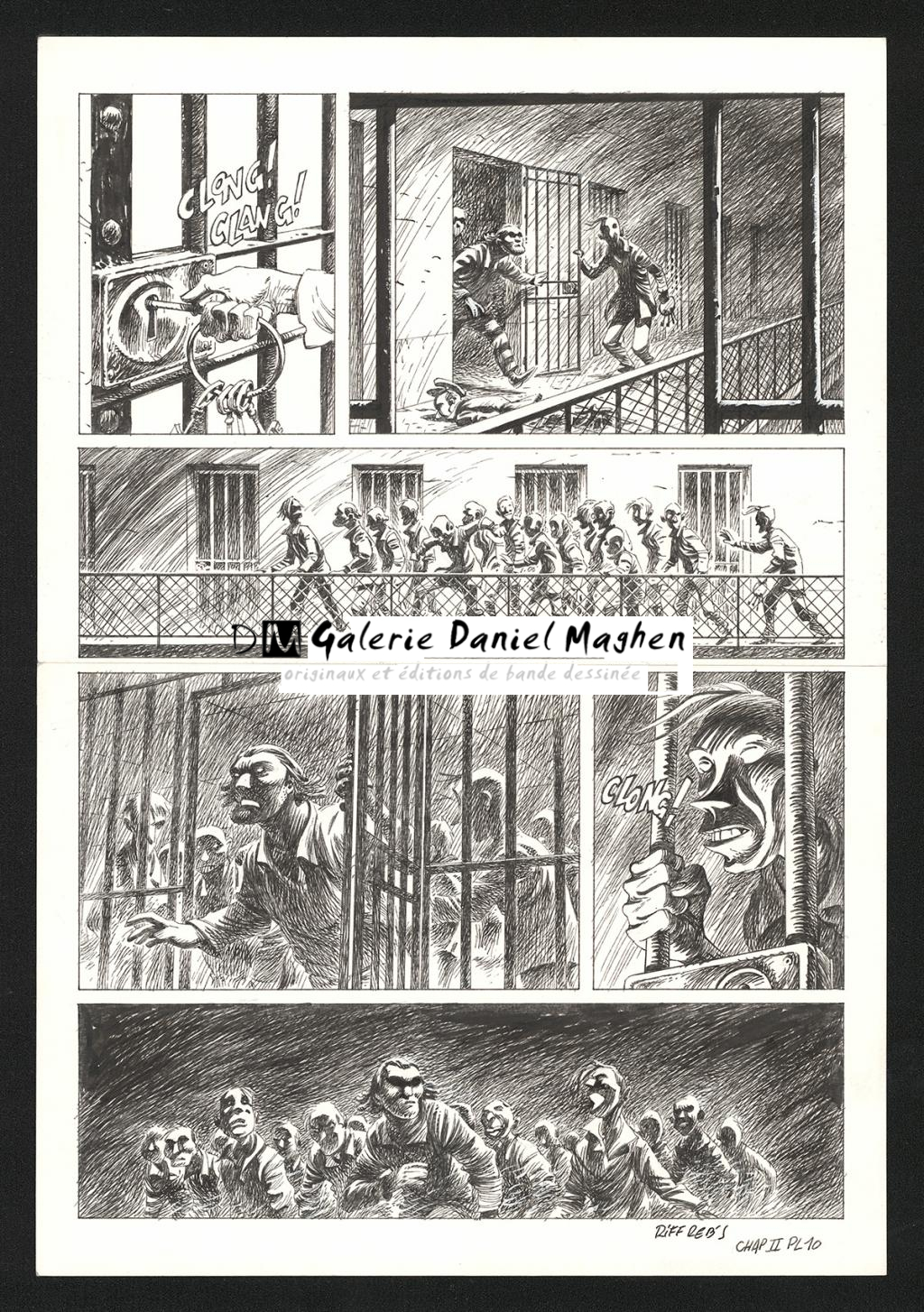 Planche originale n°10 du chapitre II - Riff Reb's - Encre de Chine et crayon sur papier - 6388