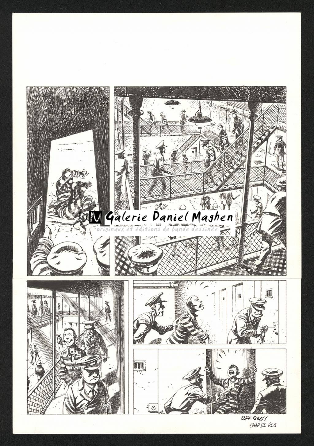 Planche originale n°1 du chapitre III - Riff Reb's - Encre de Chine et crayon sur papier - 6496