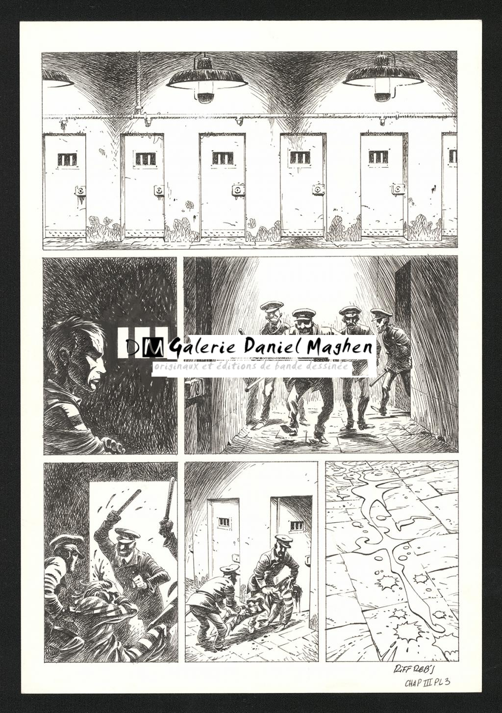 Planche originale n°3 du chapitre III - Riff Reb's - Encre de Chine et crayon sur papier - 6497