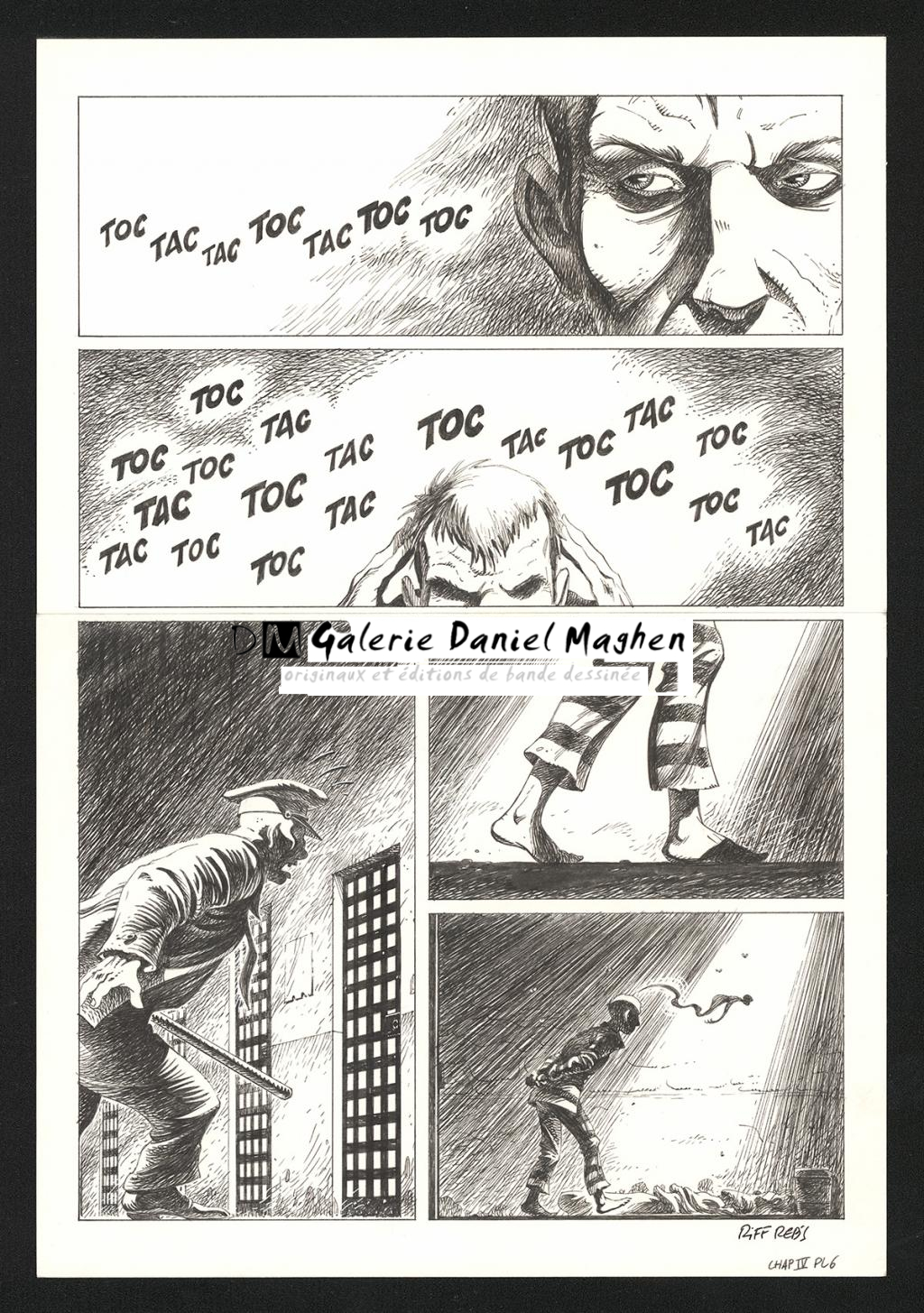Planche originale n°6 du chapitre IV - Riff Reb's - Encre de Chine et crayon sur papier - 6501