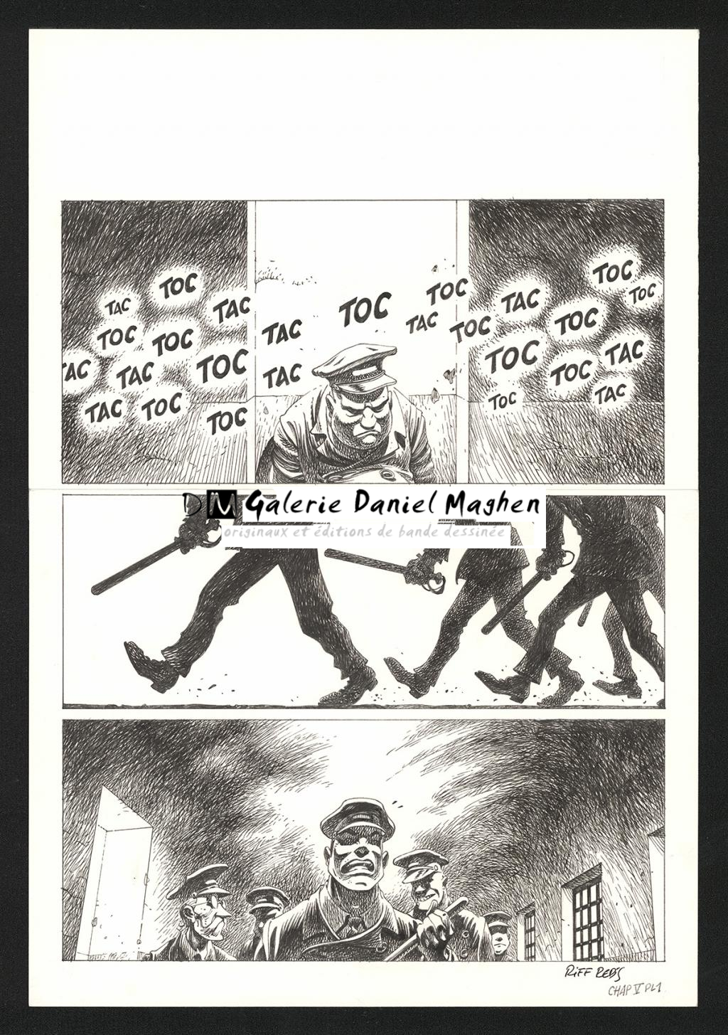 Planche originale n°1 du chapitre V - Riff Reb's - Encre de Chine et crayon sur papier - 6392