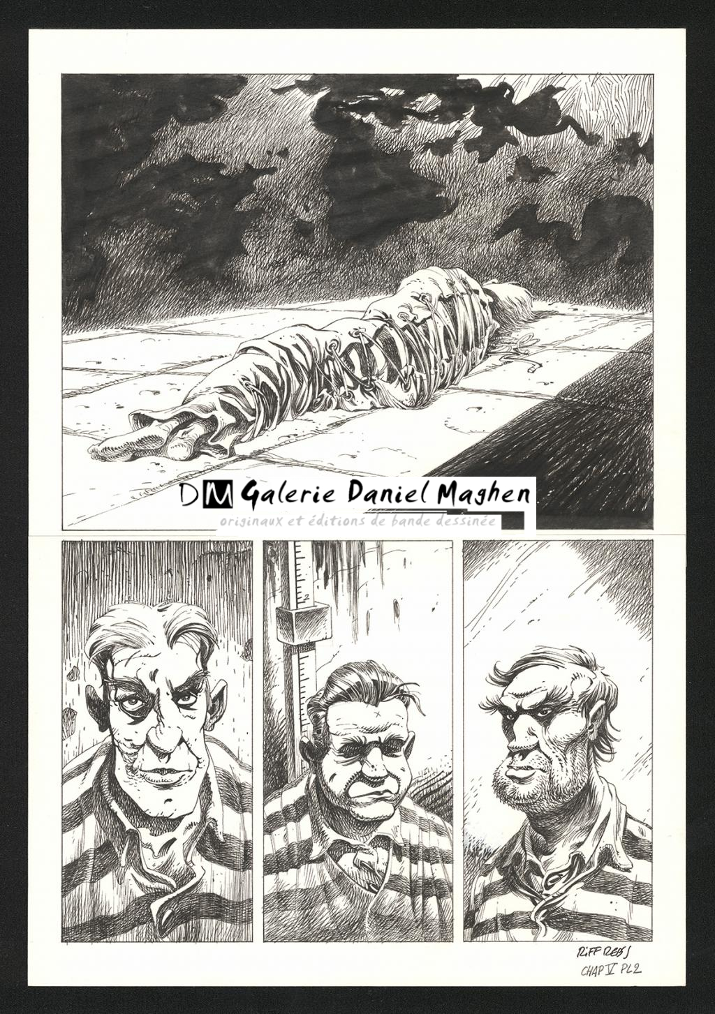 Planche originale n°2 du chapitre V - Riff Reb's - Encre de Chine et crayon sur papier - 6533