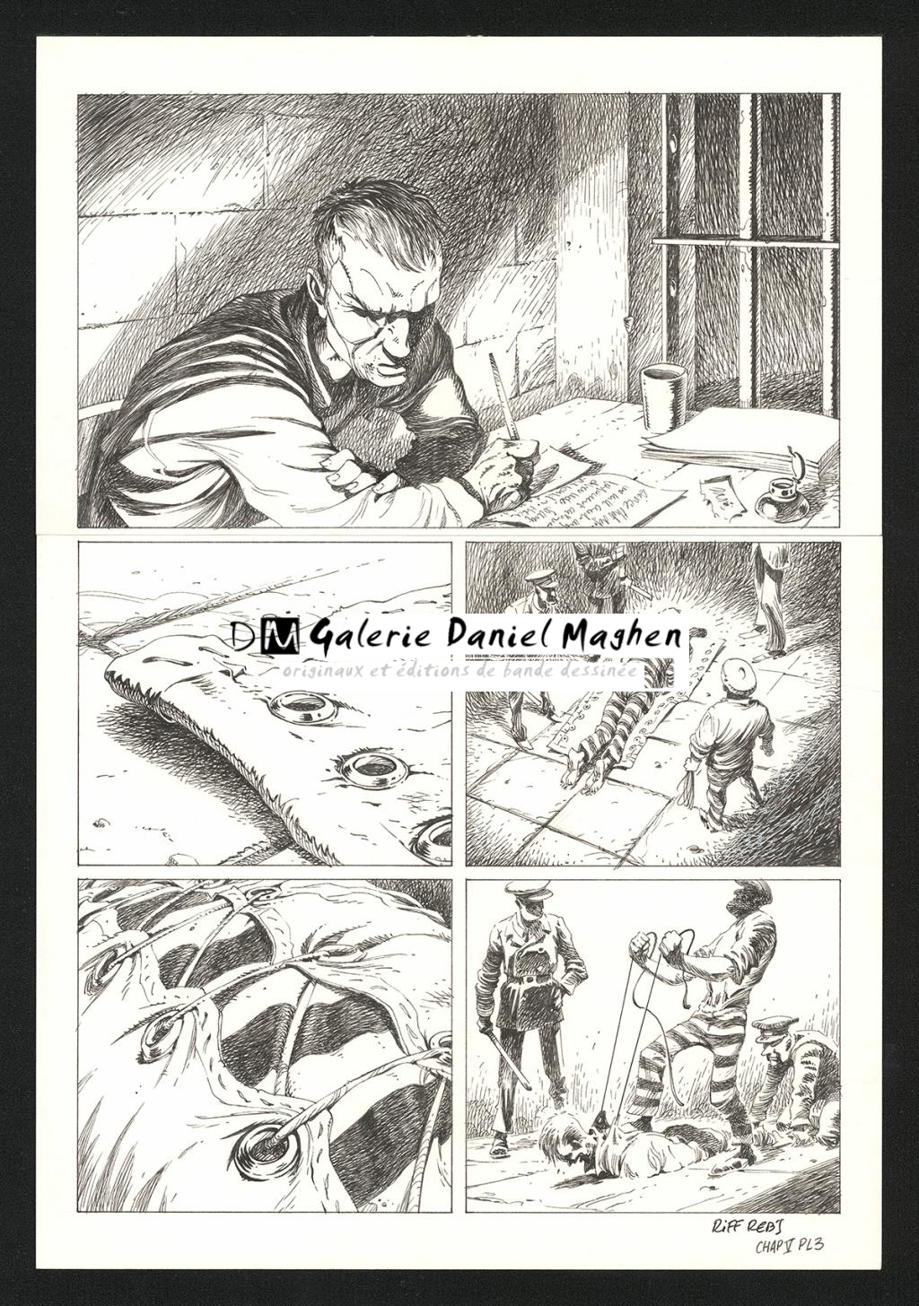 Planche originale n°3 du chapitre V - Riff Reb's - Encre de Chine et crayon sur papier - 6393