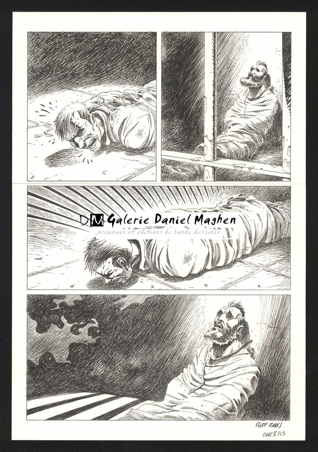 Planche originale n°5 du chapitre V - Riff Reb's - Encre de Chine et crayon sur papier - 6395