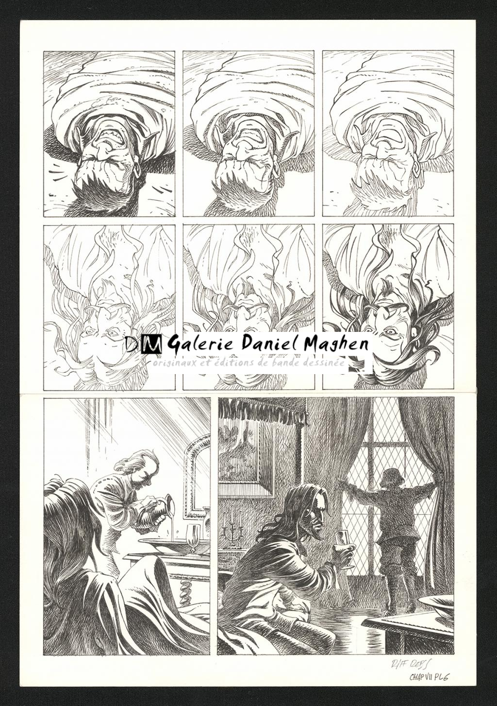 Planche originale n°6 du chapitre VII - Riff Reb's - Encre de Chine et crayon sur papier - 6504