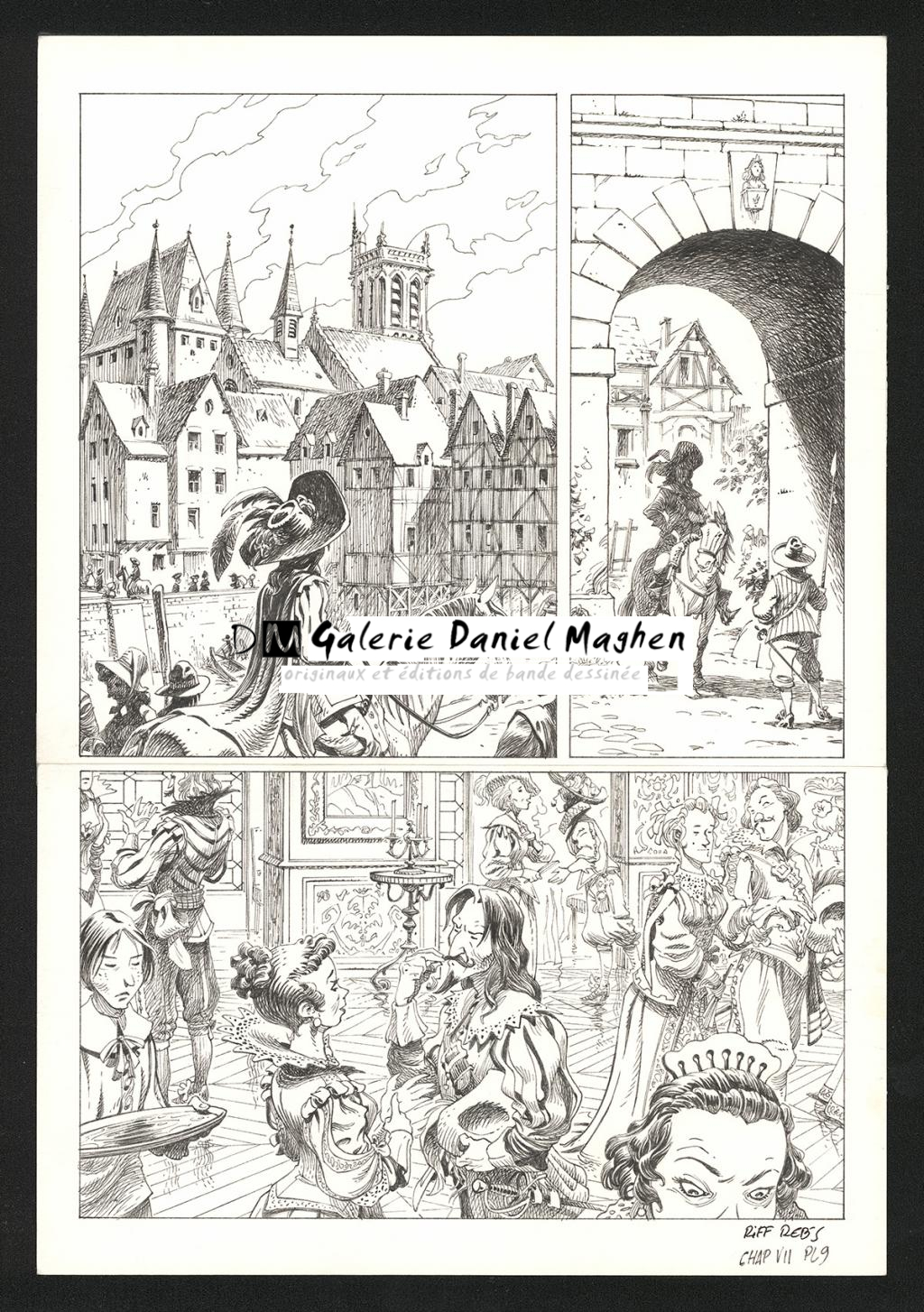 Planche originale n°9 du chapitre VII - Riff Reb's - Encre de Chine et crayon sur papier - 6505