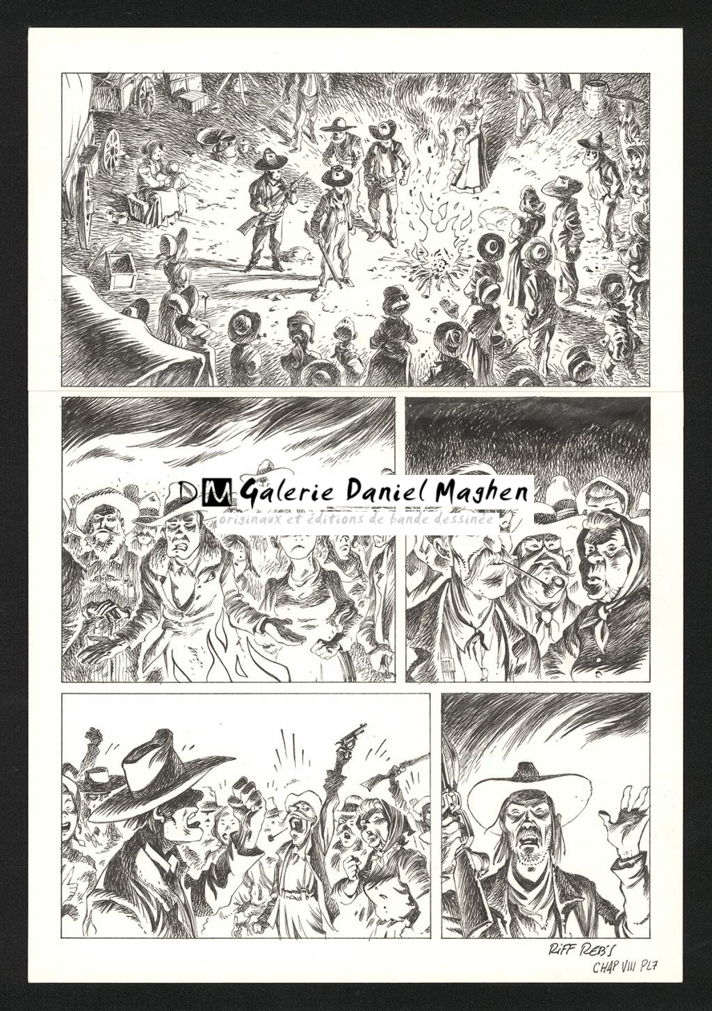 Planche originale n°7 du chapitre VIII - Riff Reb's - Encre de Chine et crayon sur papier - 6398