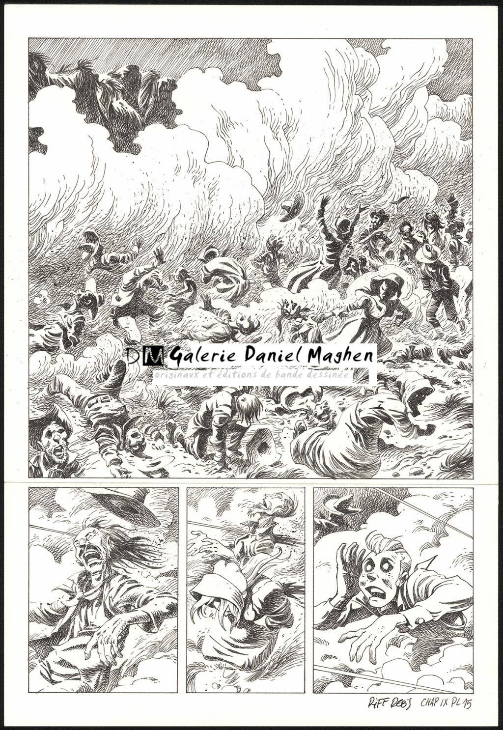 Planche originale n°15 du chapitre IX - Riff Reb's - Encre de Chine et crayon sur papier - 6402