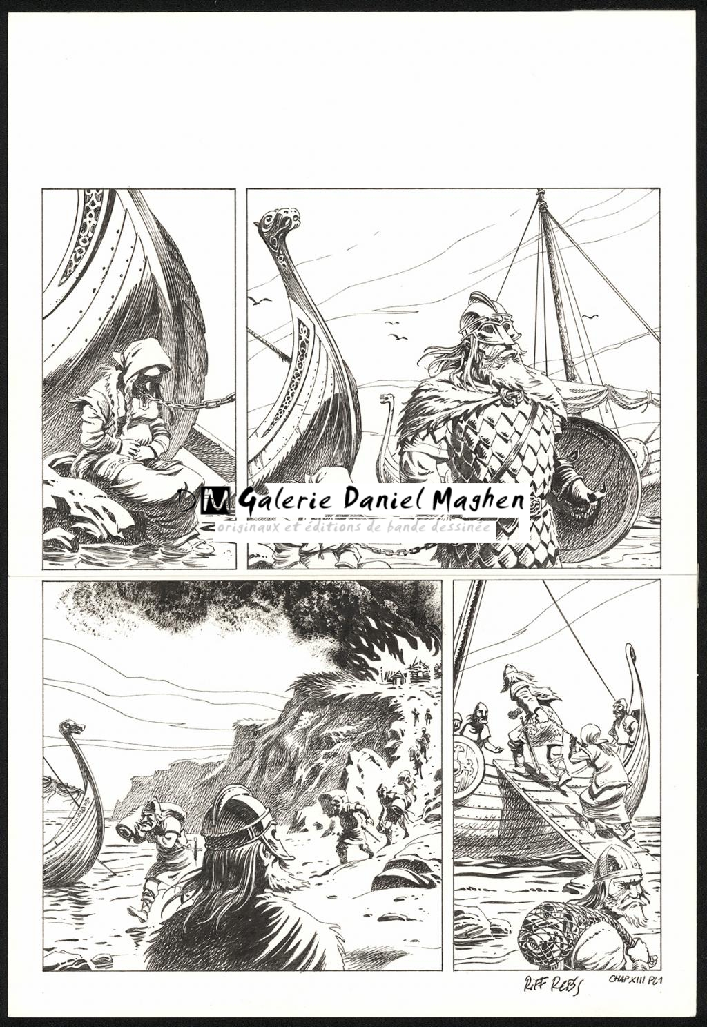 Planche originale n°1 du chapitre XIII - Riff Reb's - Encre de Chine et crayon sur papier - 6514