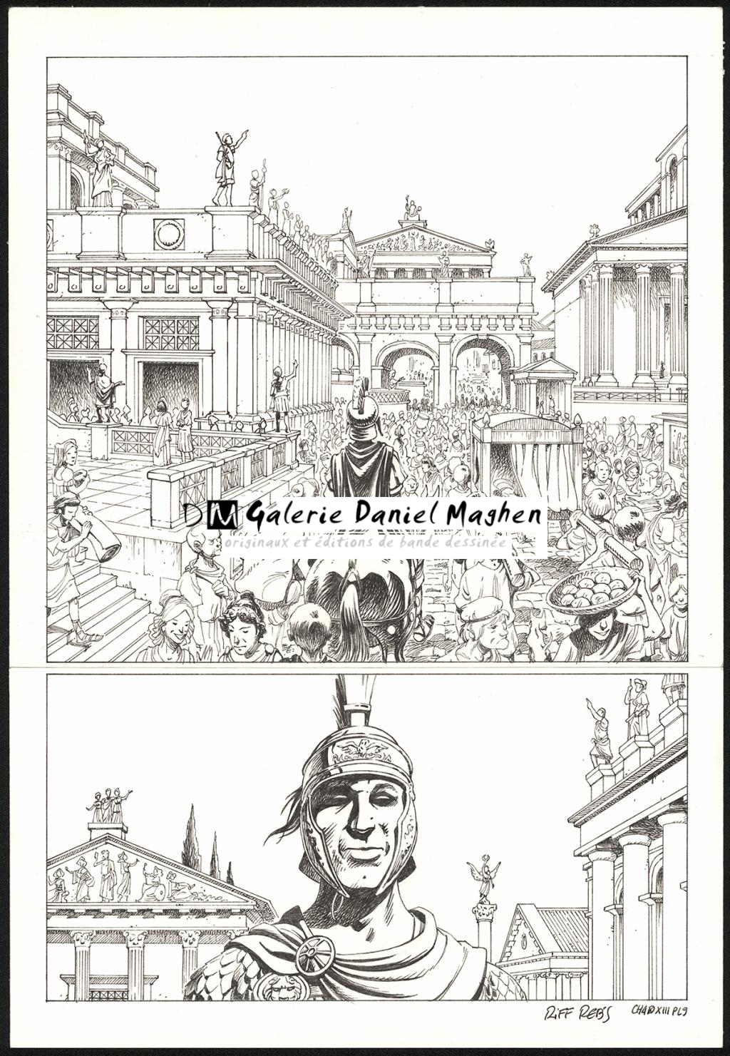 Planche originale n°9 du chapitre XIII - Riff Reb's - Encre de Chine et crayon sur papier - 6516