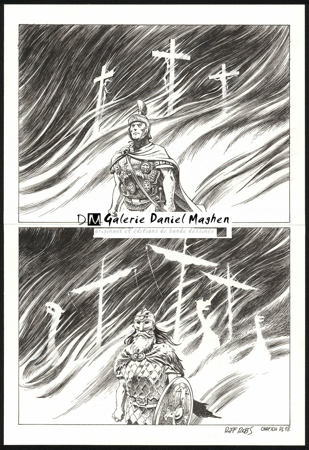 Planche originale n°18 du chapitre XIII - Riff Reb's - Encre de Chine et crayon sur papier - 6518