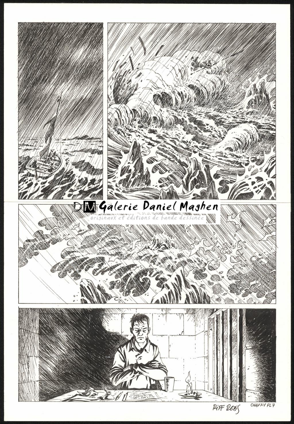 Planche originale n°7 du chapitre XV - Riff Reb's - Encre de Chine et crayon sur papier - 6521