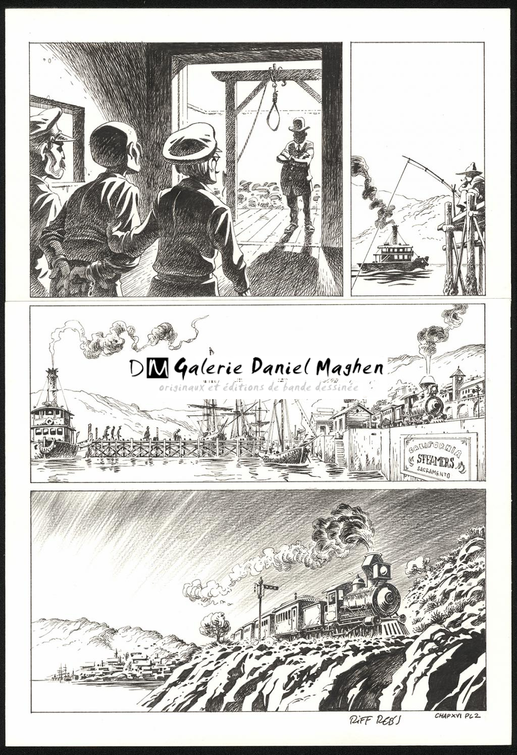 Planche originale n°2 du chapitre XVI - Riff Reb's - Encre de Chine et crayon sur papier - 6414